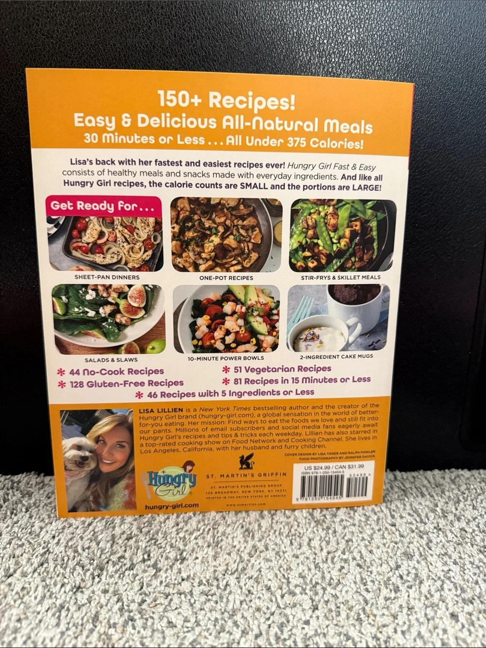 Hungry Girl Fast & Easy Cookbook - White with Red & Purple Accents